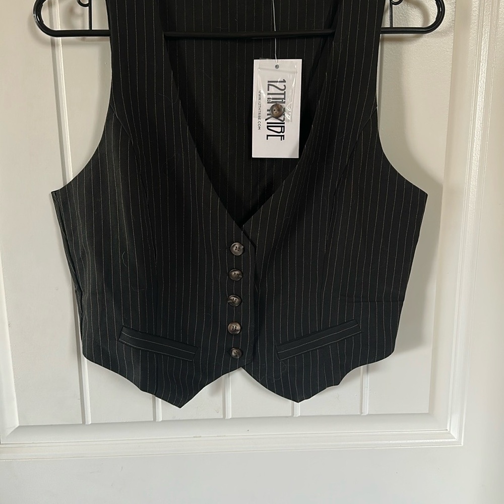 12th tribe pinstripe vest